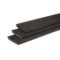 ZWART Gedompeld Zweedsrabat Douglas  breed dikker 1,1-2,7x19,5 cm