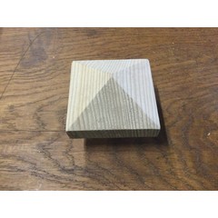 Paalkap piramide hout  8x8 cm