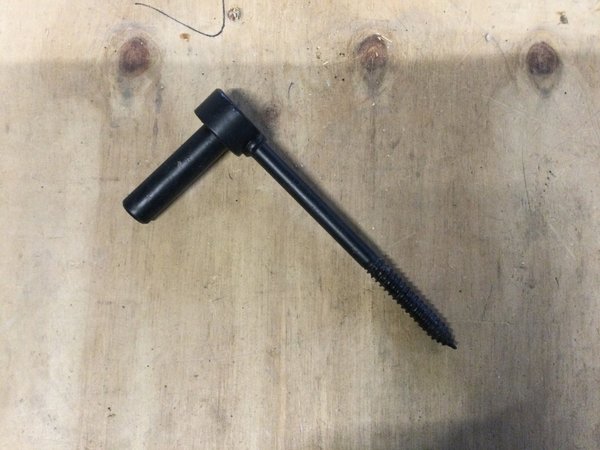 Duim met schroefdraad  145 mm zwart