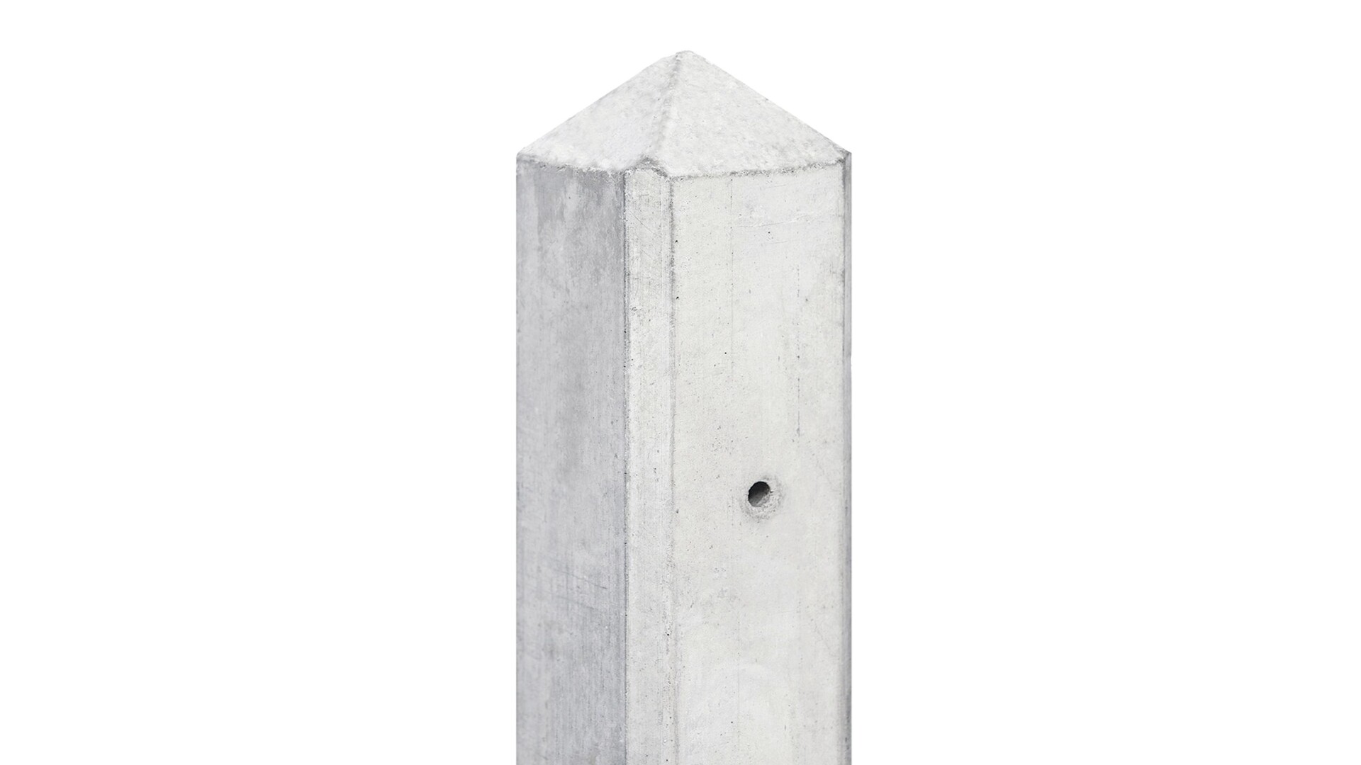 Betonpaal Maas 10x10 308 cm Pyramidekop voor dubbele onderplaat (63 cm)