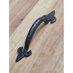 Handgreep rustiek 20 cm Zwart