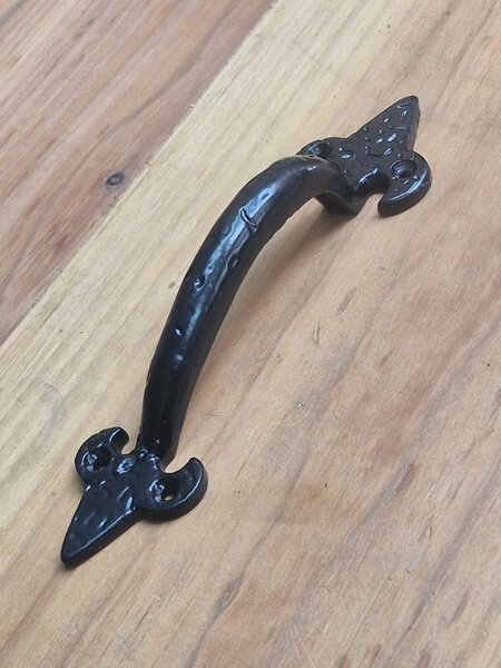 Handgreep rustiek 20 cm Zwart
