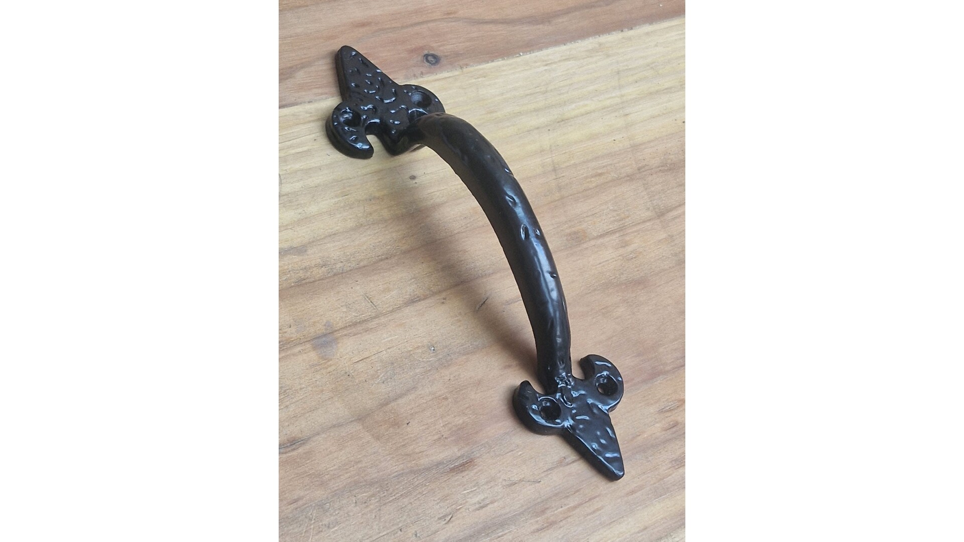 Handgreep rustiek 20 cm Zwart