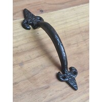 Handgreep rustiek 20 cm Zwart