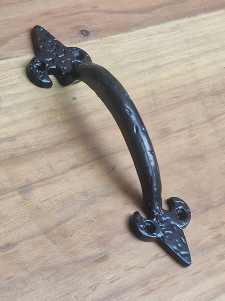 Handgreep rustiek 20 cm Zwart