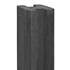 Betonpaal vecht antraciet  10x10 270cm rechte kop voor scherm sleufpaal