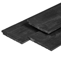 ZWART gespoten Zweedsrabat Douglas 1,1-2,7x19,5 cm (17.5cm werkend)