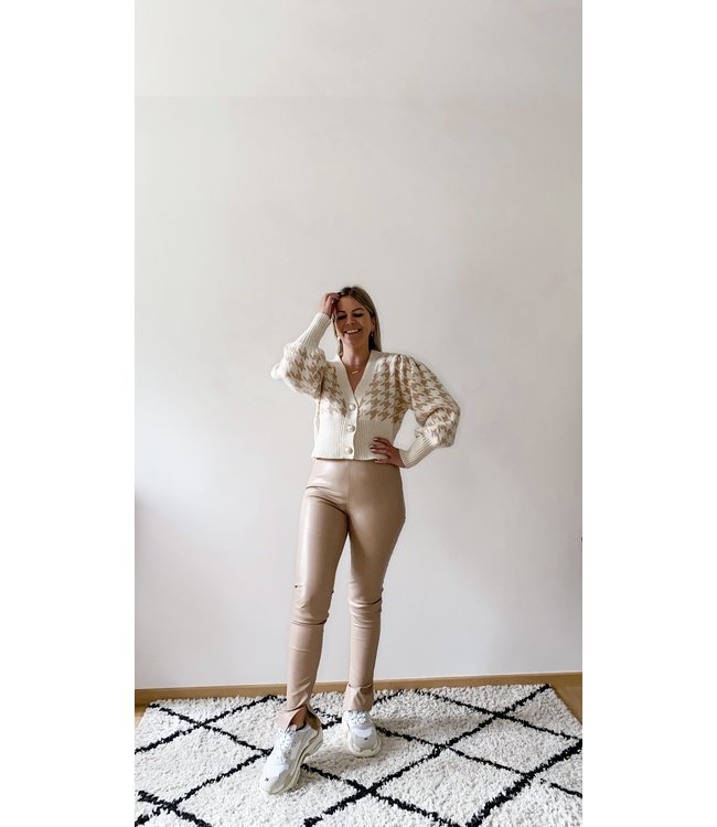 Leatherlook split legging