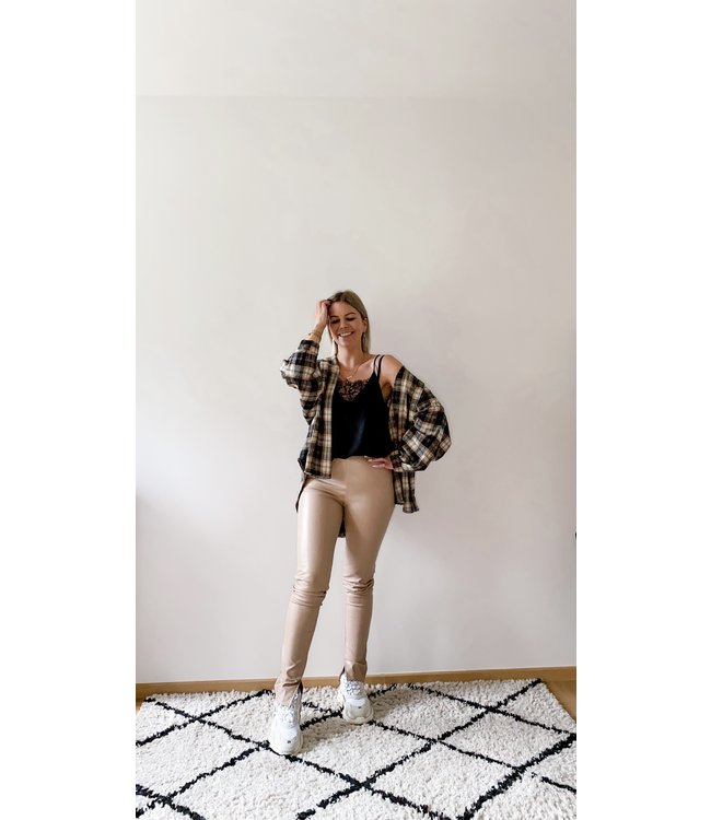 Leatherlook split legging