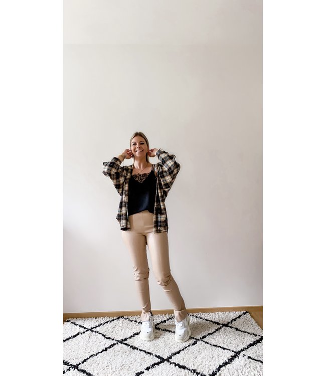 Leatherlook split legging