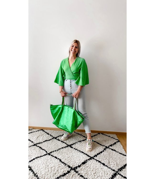 Wrapped tetra top green