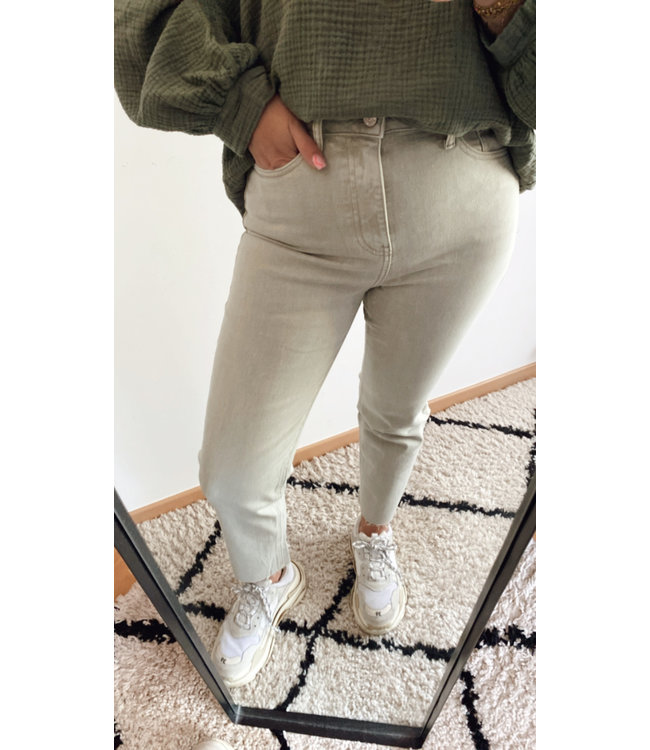 Straight jeans light khaki