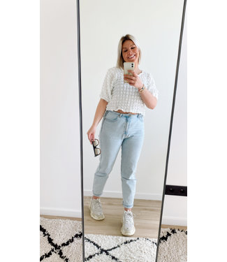 Bubble blouse white