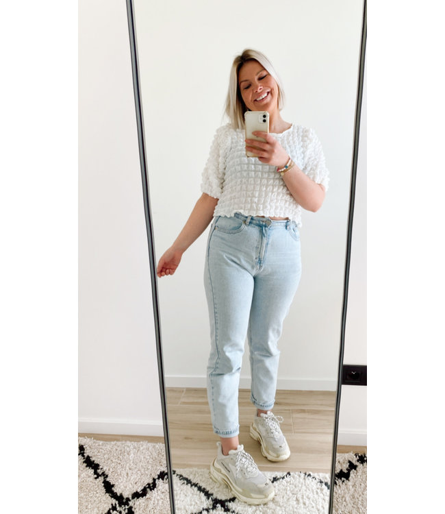 Bubble blouse white