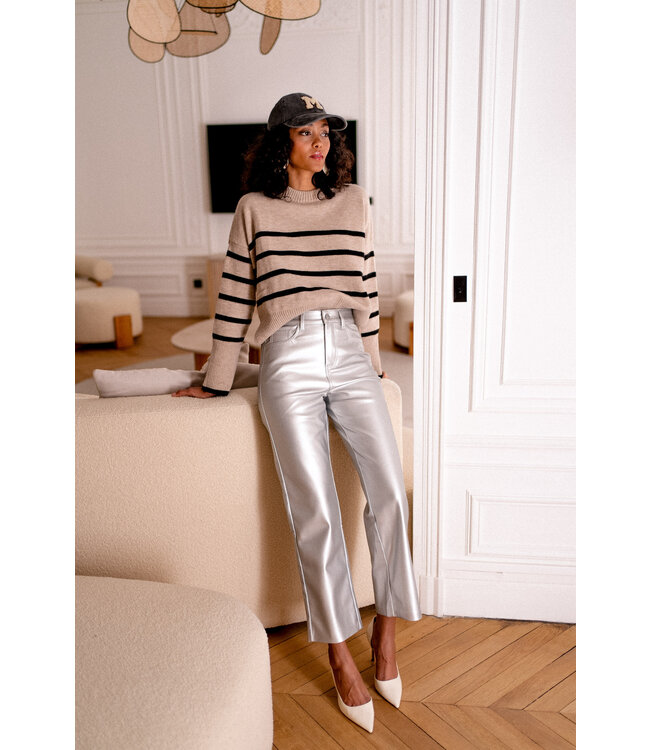 Straigt silver pants