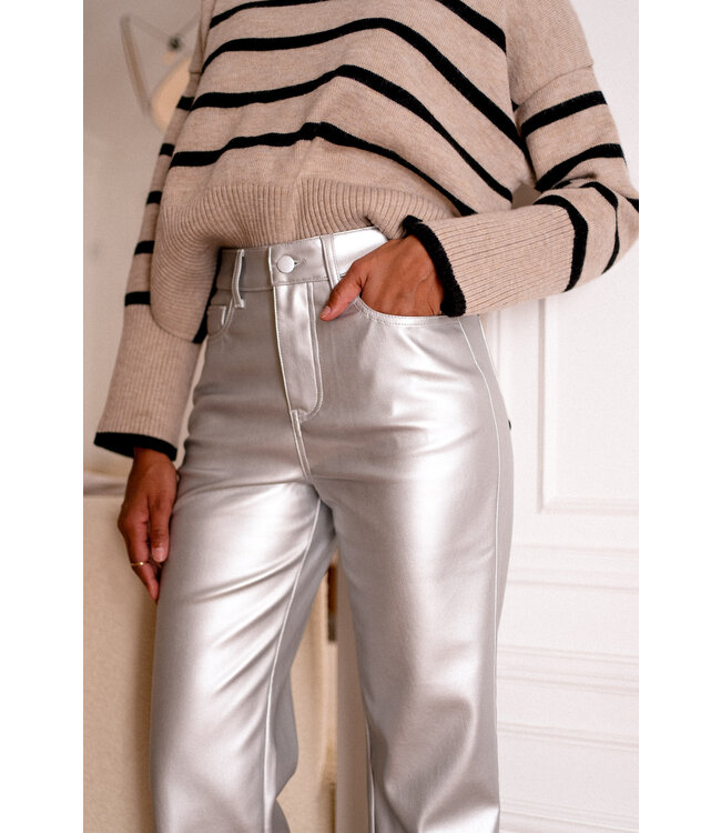 Straigt silver pants