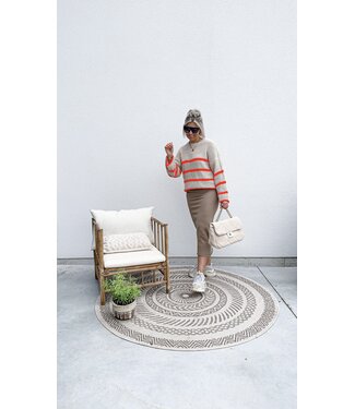 Sweater skirt taupe