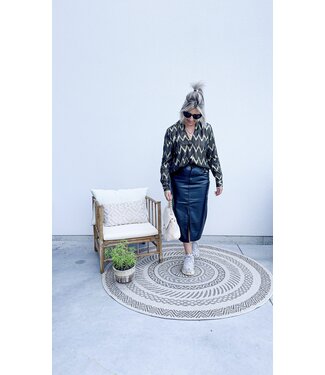 Zig zag blouse black