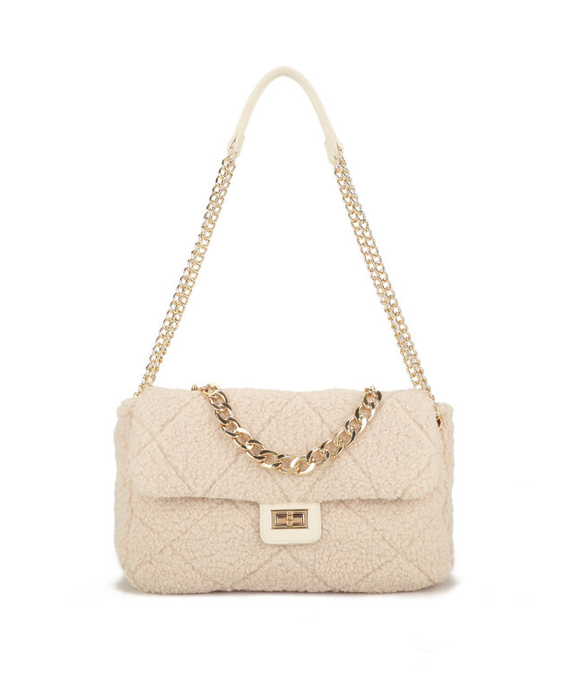 Teddy bag beige