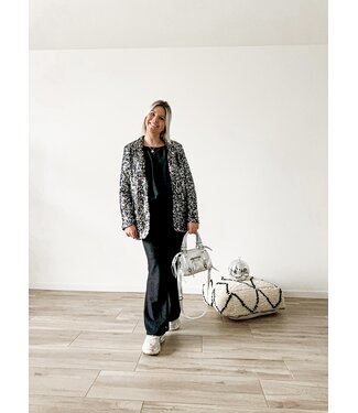 Glitter blazer silver