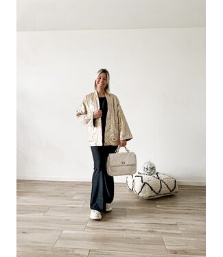 Flared lurex pants black