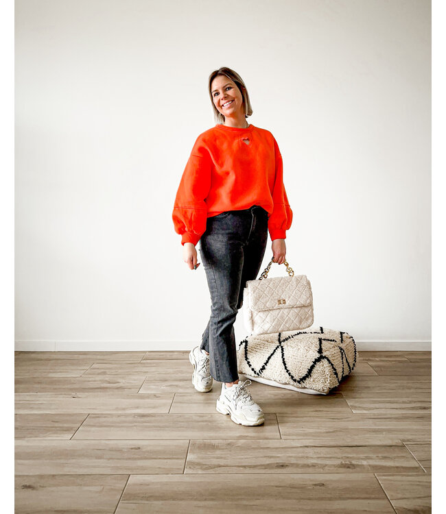 Cropped flared pants black