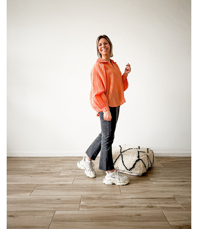 Cropped flared pants black