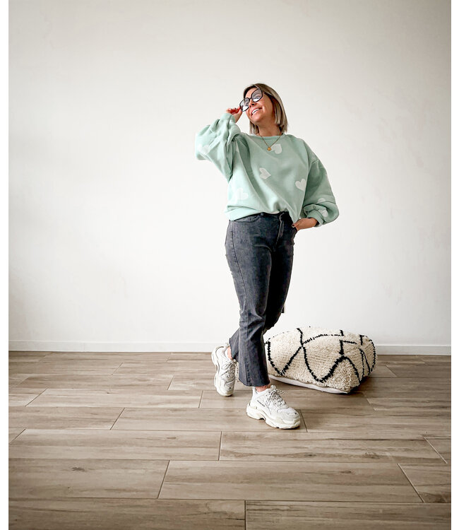 Cropped flared pants black