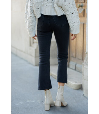 Cropped flared pants black