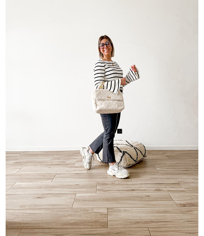 Cute striped top wide sleeve