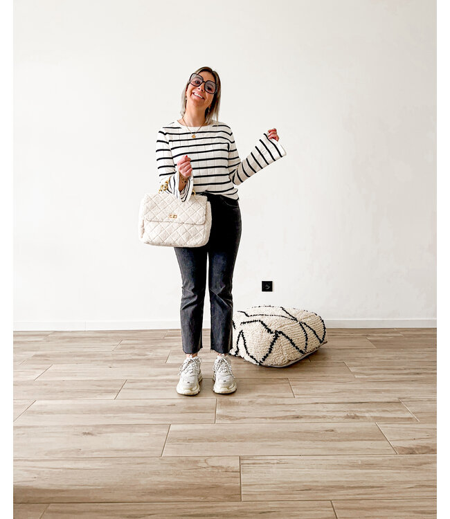 Cute striped top wide sleeve