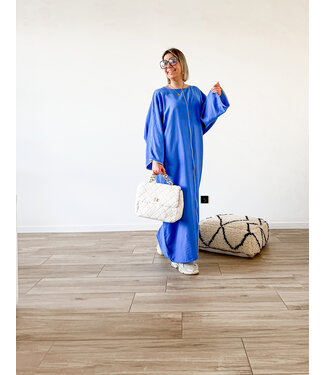 Oversized airy dress cobalt