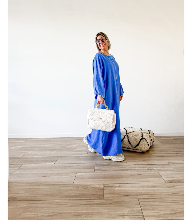 Oversized airy dress cobalt