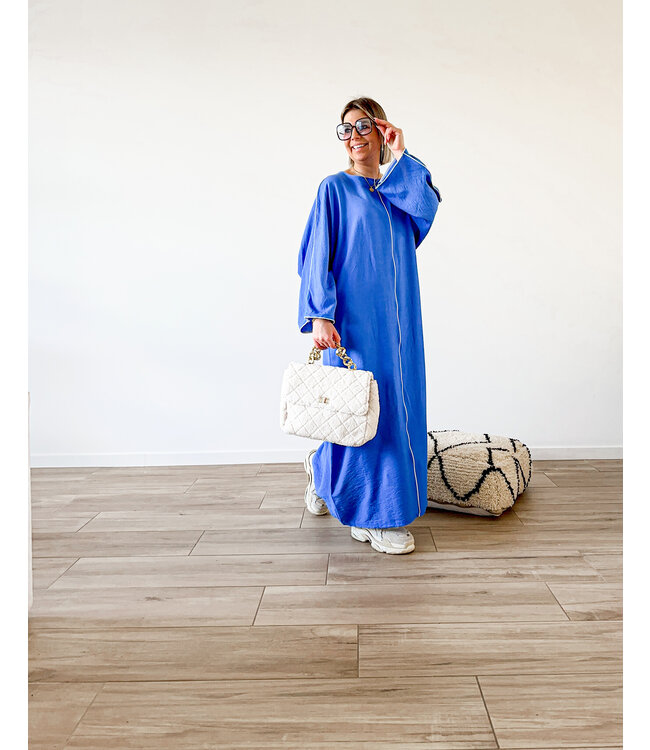 Oversized airy dress cobalt