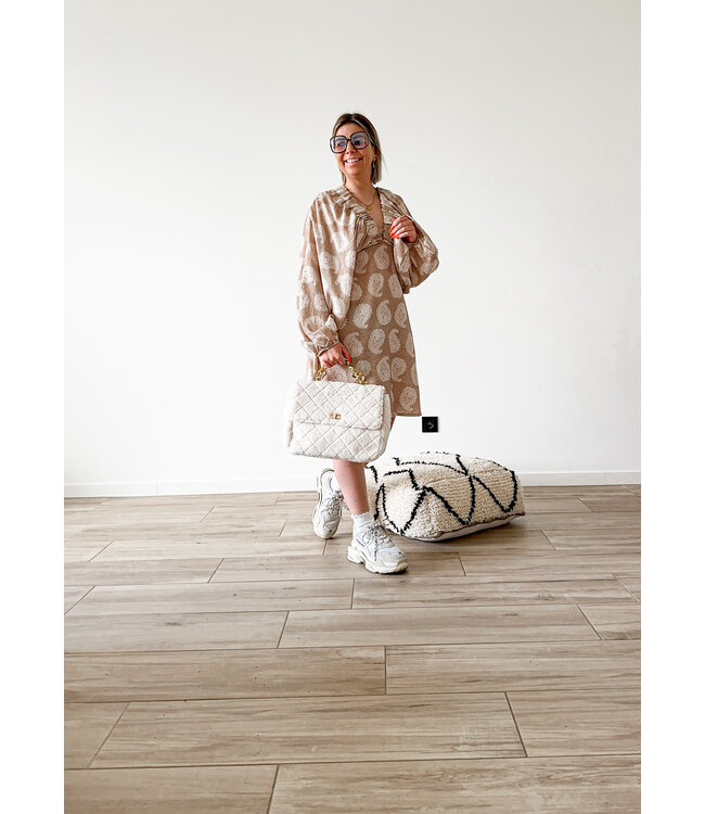 Bandana dress beige