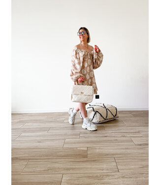 Bandana dress beige