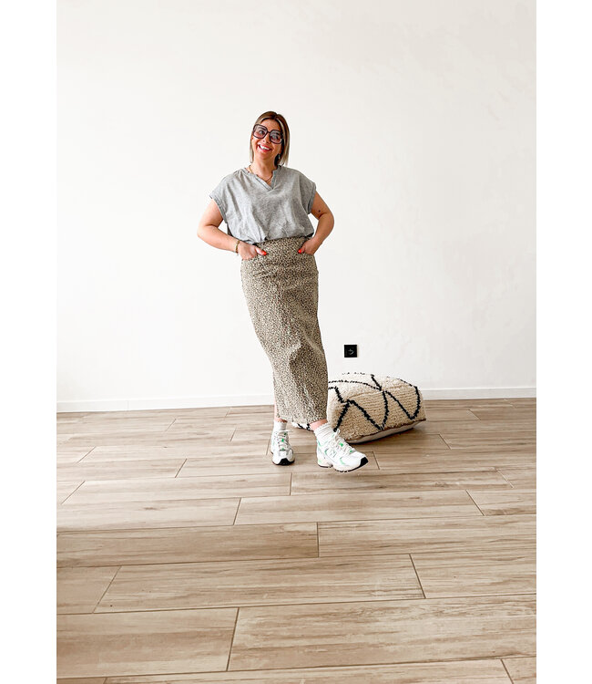 Cropped t-shirt grey