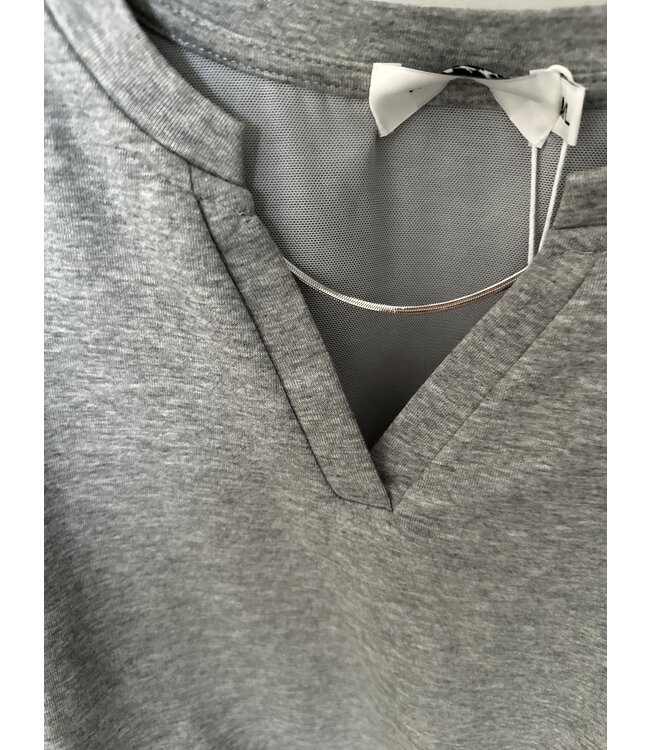 Cropped t-shirt grey