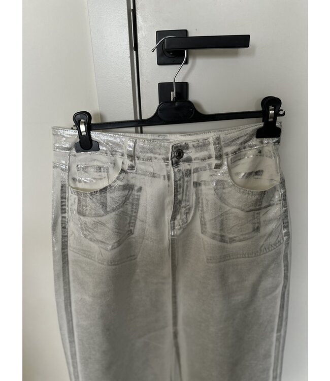 Washed shiny skirt grey