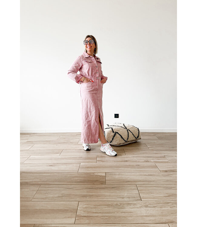 Jeans dress pink
