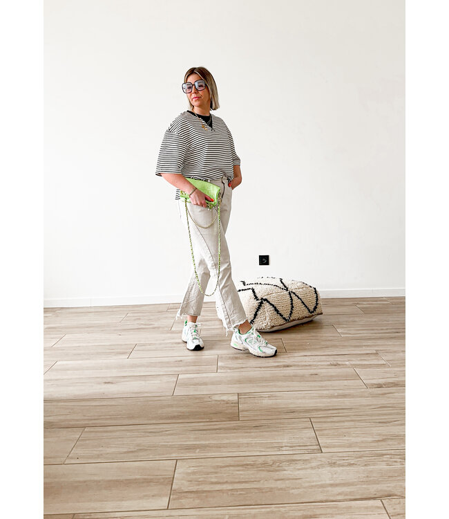 Striped t-shirt black