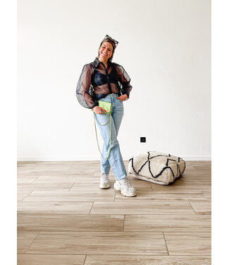 See trough blouse black