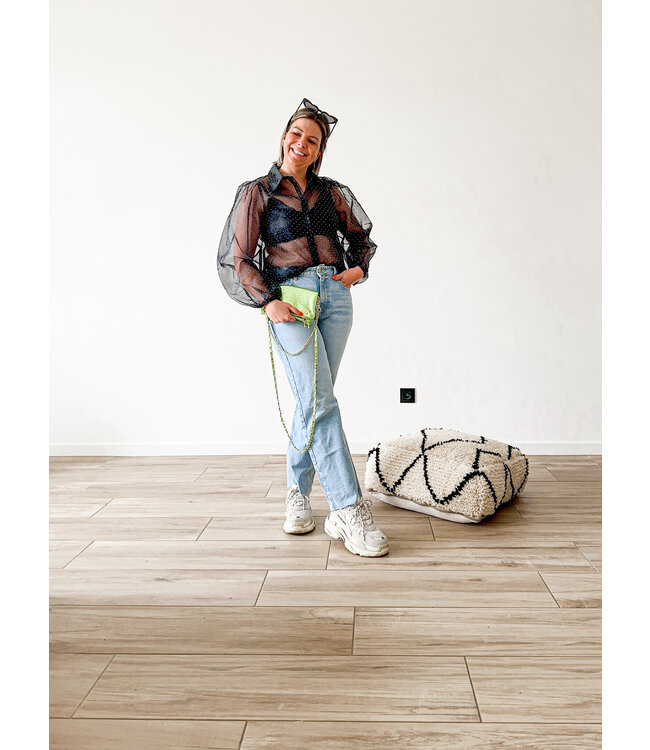 See trough blouse black