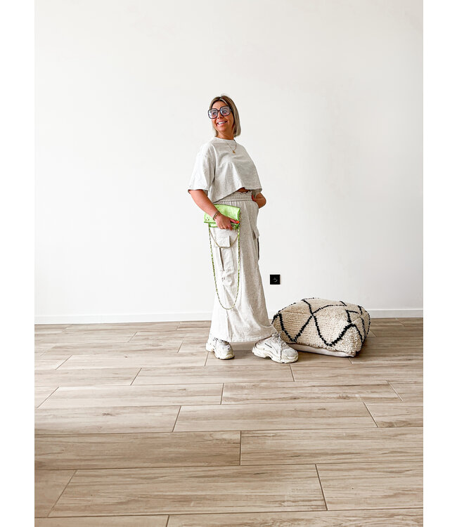 Cargo sweater skirt grey