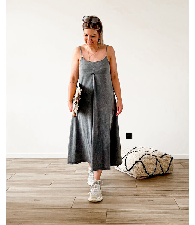 Washed dress thin straps