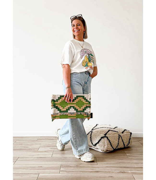 Boho clutch green