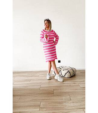 Knitted dress rose/fuchsia