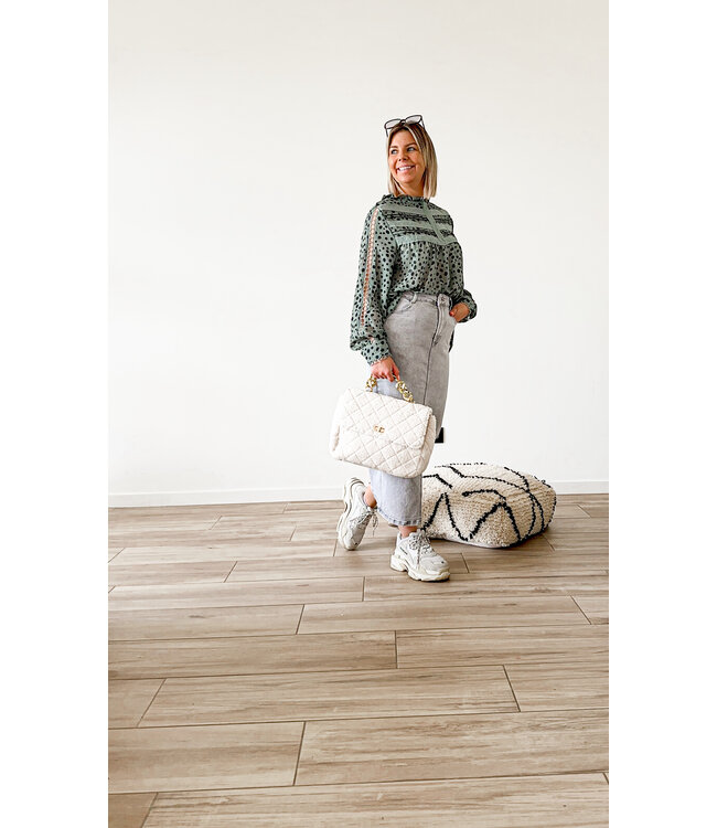 Stretch jeans skirt grey