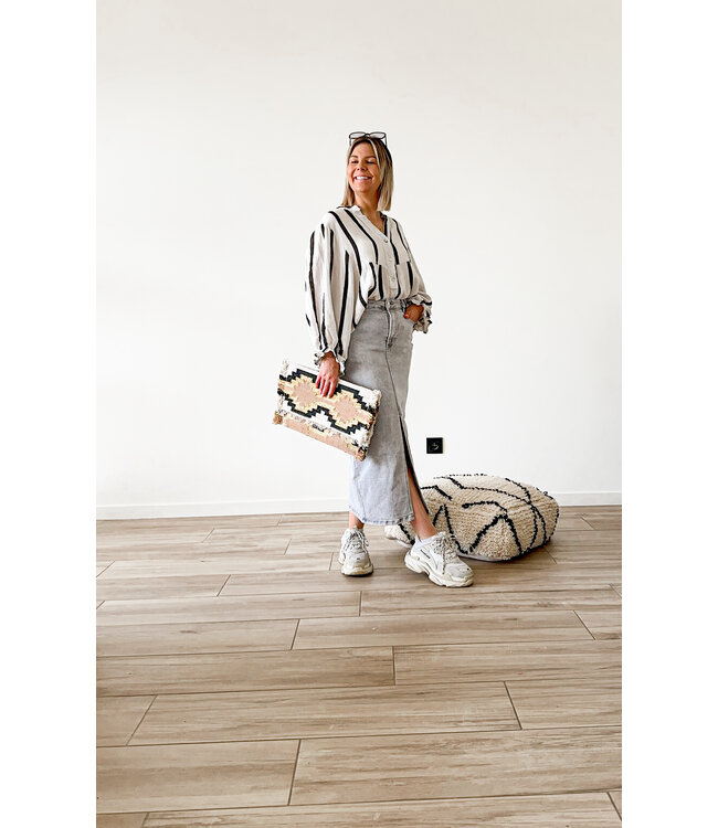 Stretch jeans skirt grey