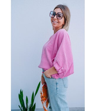 Corduroy blouse pink